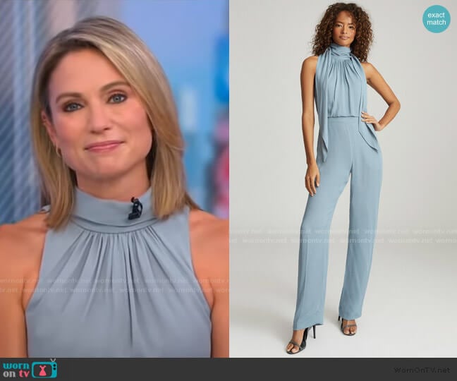 Reiss Adele Jumpsuit worn by Amy Robach on Good Morning America