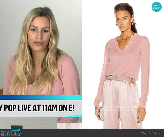 Sablyn Lexi Polo Top worn by Morgan Stewart on E! News