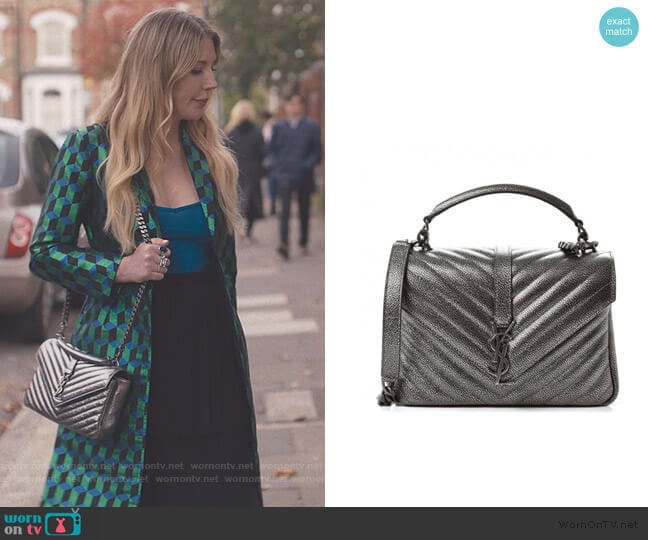 Saint Laurent Matelasse Chevron Monogram Bag worn by Katherine (Katherine Ryan) on The Duchess