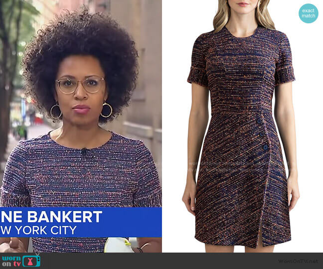 Shoshanna Adalyn Tweed Dress worn by Adrienne Bankert on Good Morning America