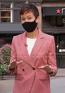 Stephanie’s red striped blazer on Today