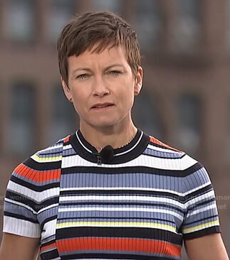 Stephanie’s striped ribbed tee on Today