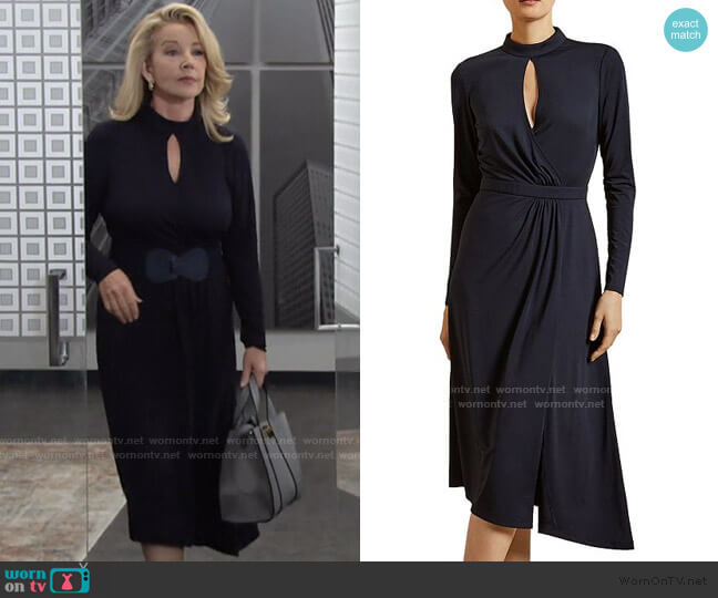 Ted Baker Astrrid Asymmetrical Jersey Dress worn by Nikki Reed Newman (Melody Thomas-Scott) on The Young and the Restless