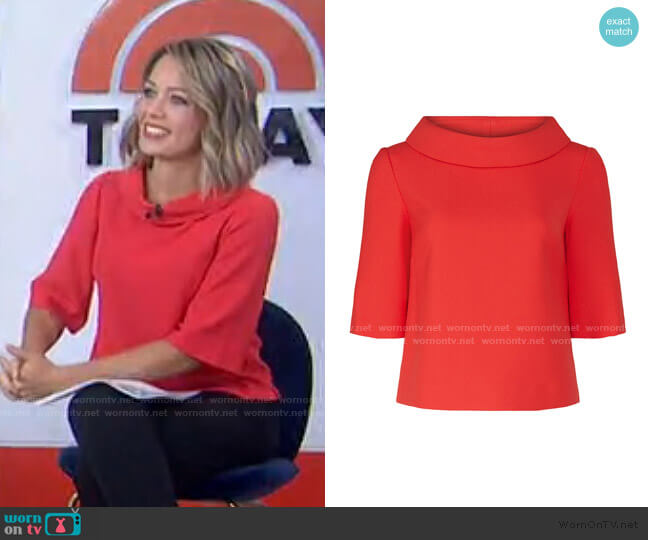 Trina Turk Kailee Top worn by Dylan Dreyer on Today