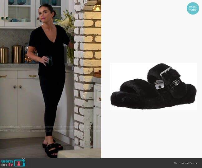 Ugg Australia Fuzz Yeah Slipper worn by Selena Gomez on Selena + Chef