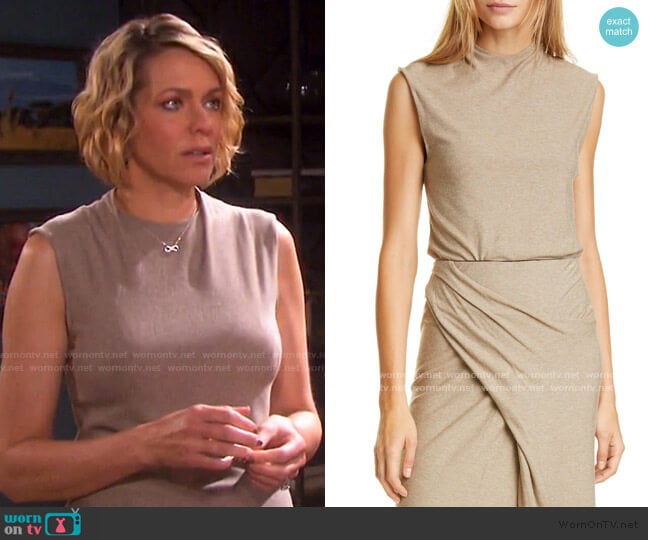 Vince Drape Neck Top worn by Nicole Walker (Arianne Zucker) on Days of our Lives