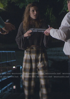 Blair’s plaid pants on Teenage Bounty Hunters