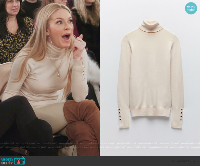 Zara Basic Turtleneck Sweater worn by Leah McSweeney on The Real Housewives of New York City