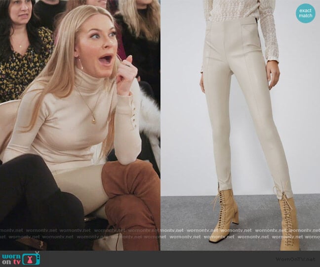 Zara Faux Leather Leggings worn by Leah McSweeney on The Real Housewives of New York City