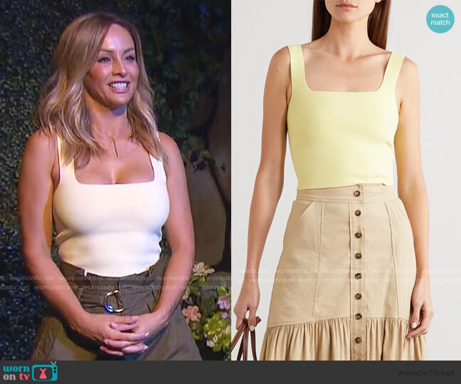 A.L.C. x Petra Flannery Victoria Stretch-Knit Top worn by Clare Crawley on The Bachelorette