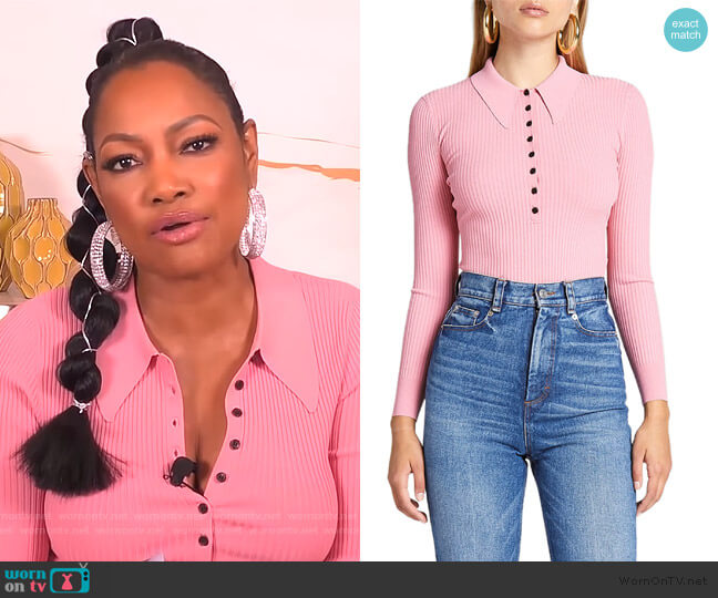 A.L.C. Lance Collared Top worn by Garcelle Beauvais on The Real