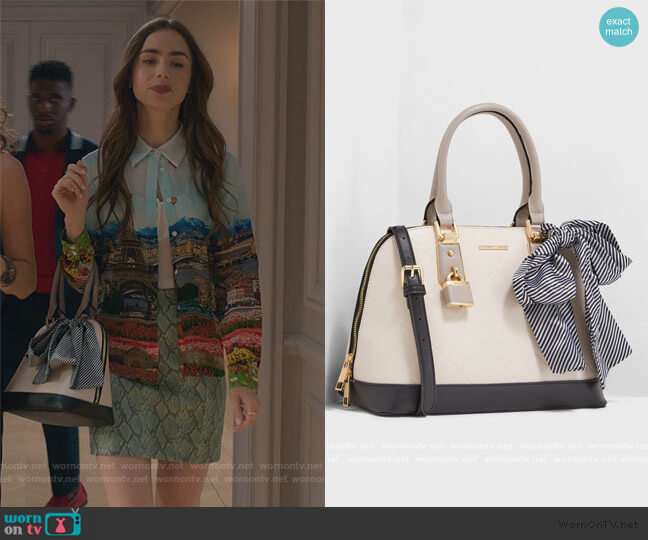 Aldo Handful Bag worn by Emily Cooper (Lily Collins) on Emily in Paris