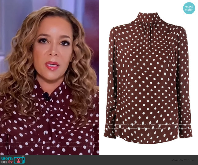 Alexa Chung Distorted polka-dot blouse worn by Sunny Hostin on The View
