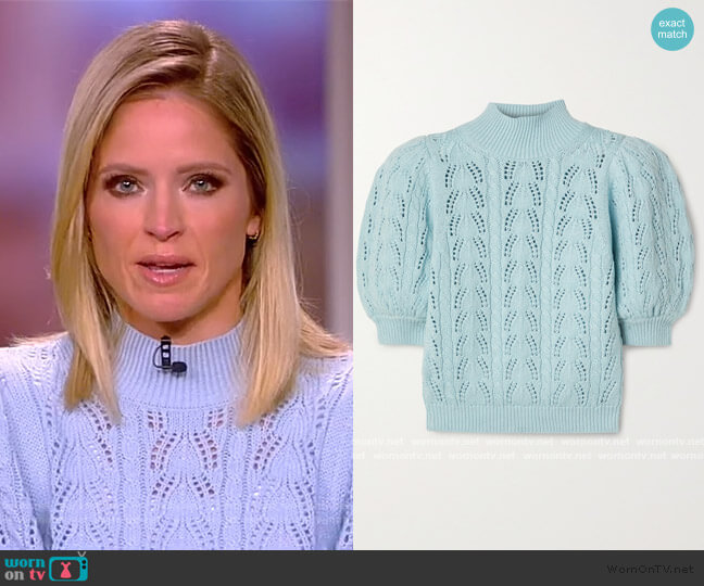 Alice + Olivia Kyoko Sweater worn by Sara Haines on The View