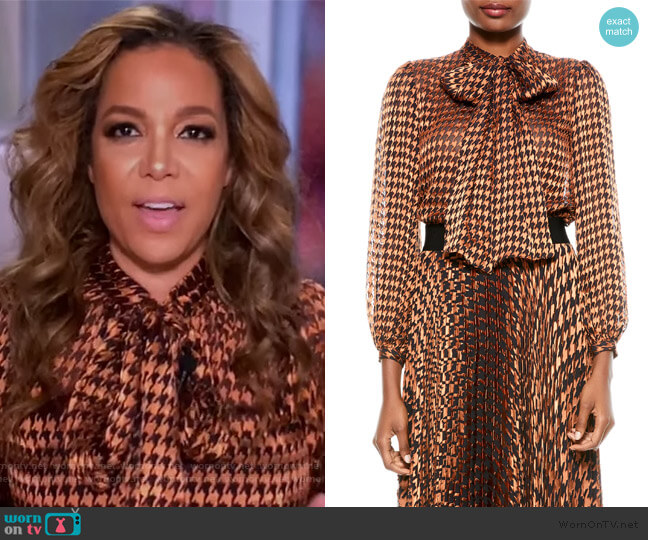 Alice + Olivia Lolita Blouse worn by Sunny Hostin on The View