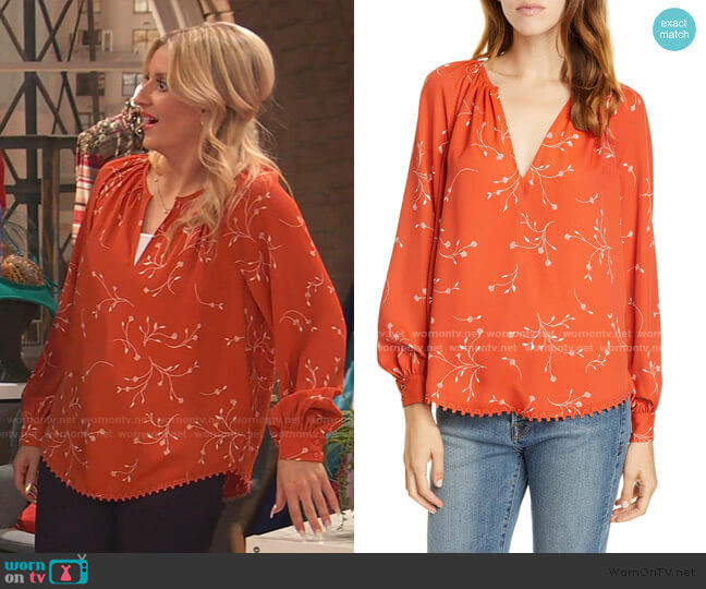 Joie Allea Blouse worn by Chelsea Grayson (Anneliese van der Pol) on Ravens Home