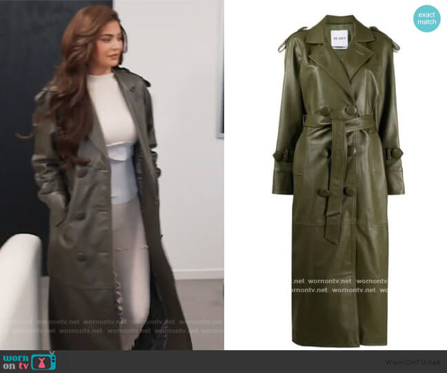 Attico Double Breasted Trench Coat worn by Kylie Jenner on Keeping Up with the Kardashians