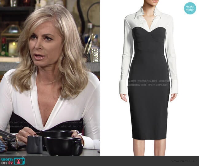 Chiara Boni La Petite Robe Austina Dress worn by Ashley Abbott (Eileen Davidson) on The Young and the Restless