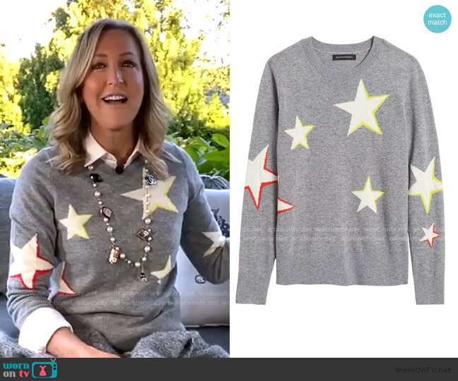 Banana Republic Star Sweater worn by Lara Spencer on Good Morning America