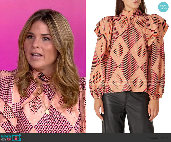 Hofmann Copenhagen Bella Blouse worn by Jenna Bush Hager on Today