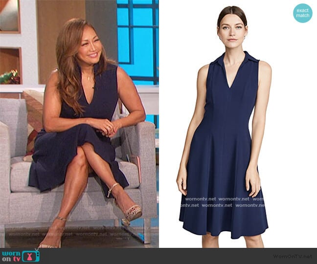 Black Halo Romee Dress worn by Carrie Inaba on The Talk