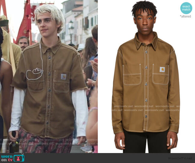 Carhartt Chalk Cotton Twill Overshirt worn by Fraser Wilson (Jack Dylan Grazer) on We Are Who We Are