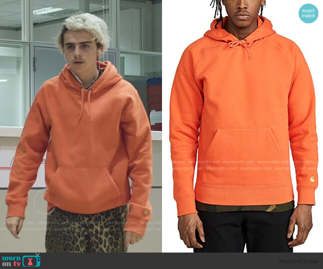 Carhartt WIP Hooded Chase Sweatshirt worn by Fraser Wilson (Jack Dylan Grazer) on We Are Who We Are