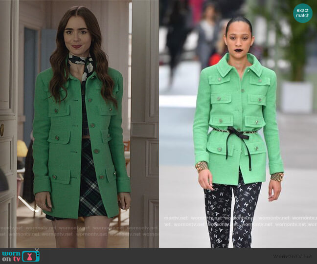 Chanel Resort 2020 Jacket worn by Emily Cooper (Lily Collins) on Emily in Paris