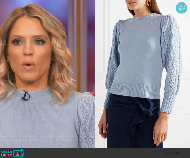 Co Wool and cashmere-blend sweater worn by Sara Haines on The View