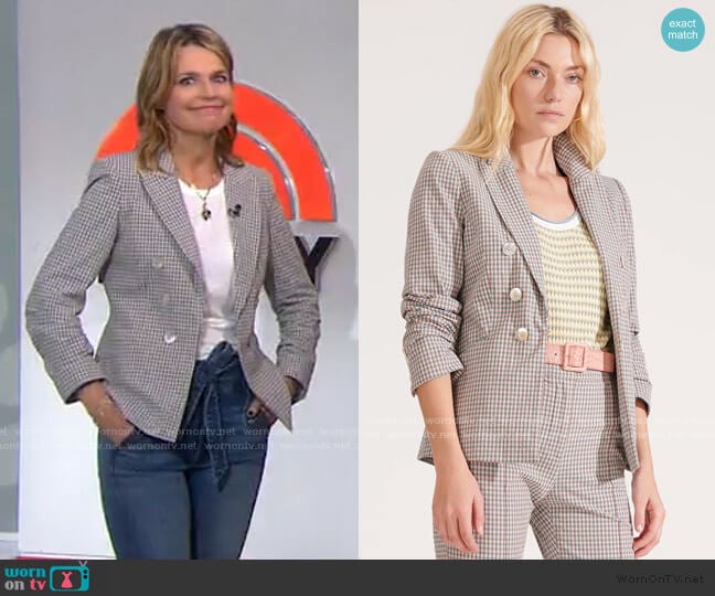 Veronica Beard Cosette Dickey Jacket worn by Savannah Guthrie on Today