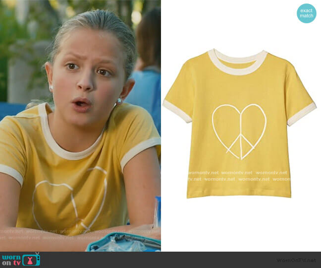 Cotton On Free Ringer Tee worn by Anna-Kat Otto (Giselle Eisenberg) on American Housewife