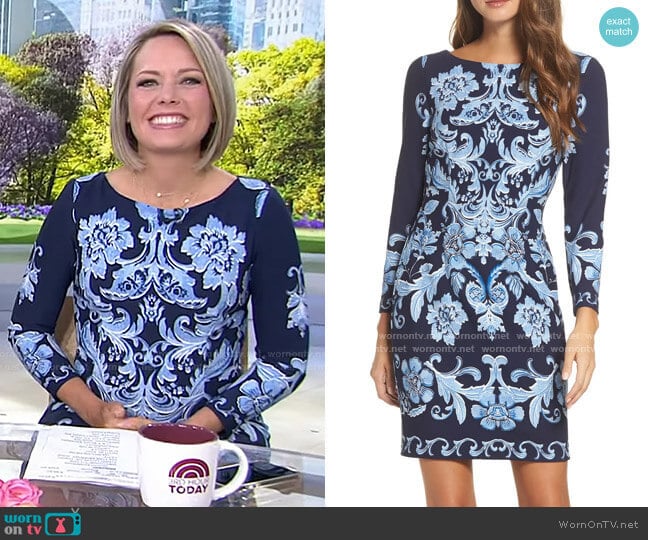 Eliza J Crepe Sheath Dress worn by Dylan Dreyer on Today