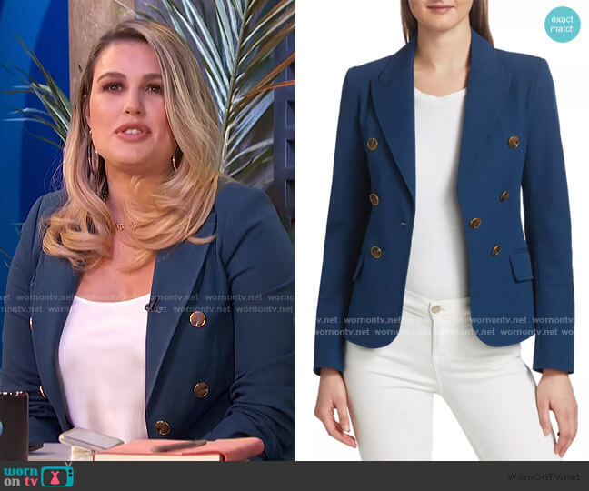 Derek Lam 10 Crosby Eliza Double-Breasted Jacket worn by Carissa Loethen Culiner on E! News