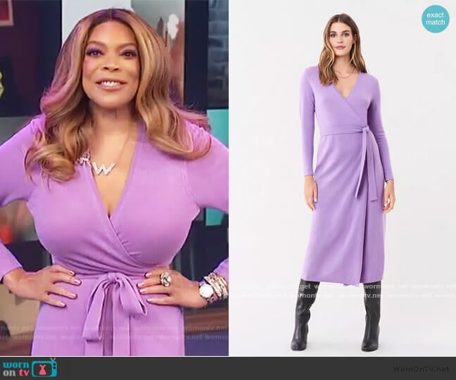 Diane Von Furstenberg Astrid Wrap Dress worn by Wendy Williams on The Wendy Williams Show