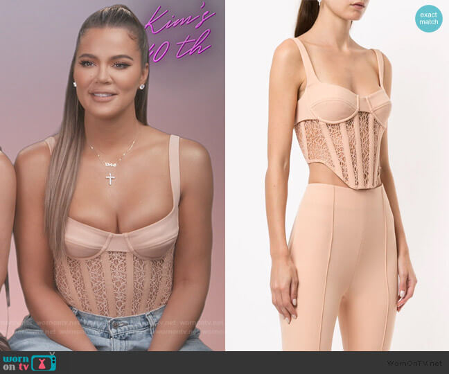 Dion Lee contour combo corset worn by Khloe Kardashian on Keeping Up with the Kardashians