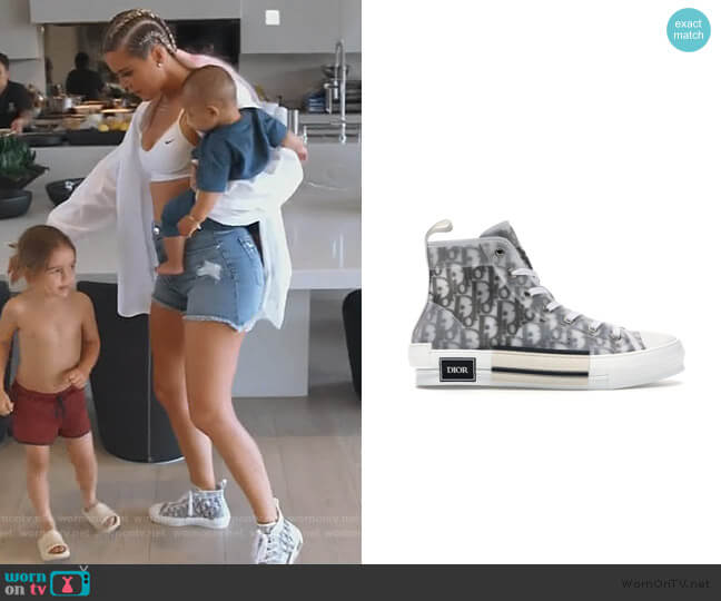 Dior B23 High Top Logo Oblique worn by Khloe Kardashian on Keeping Up with the Kardashians