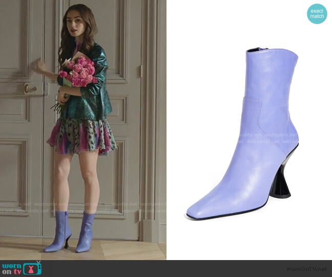 Dorateymur Stainless Boots worn by Emily Cooper (Lily Collins) on Emily in Paris