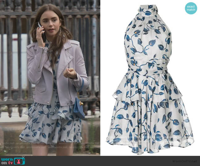 Aje Tilly Dress worn by Emily Cooper (Lily Collins) on Emily in Paris