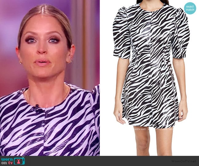 En Saison Mini Dress with Puffed Sleeves worn by Sara Haines on The View