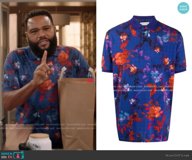 Etro Floral Polo Shirt worn by Andre Johnson (Anthony Anderson) on Black-ish