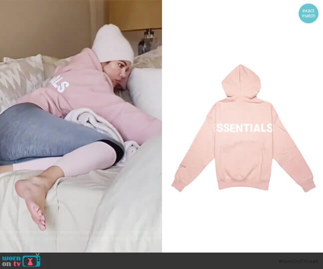 Essentials Fear of Gold Hoodie worn by Khloe Kardashian on Keeping Up with the Kardashians