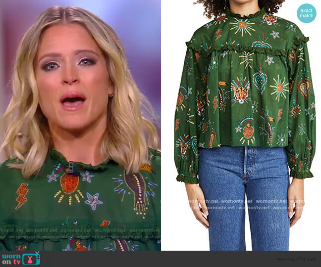 Farm Rio Farm Festa Blouse worn by Sara Haines on The View