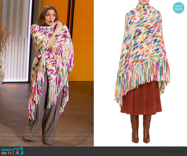 Gabriela Hearst Lauren Wrap worn by Drew Barrymore on The Drew Barrymore Show