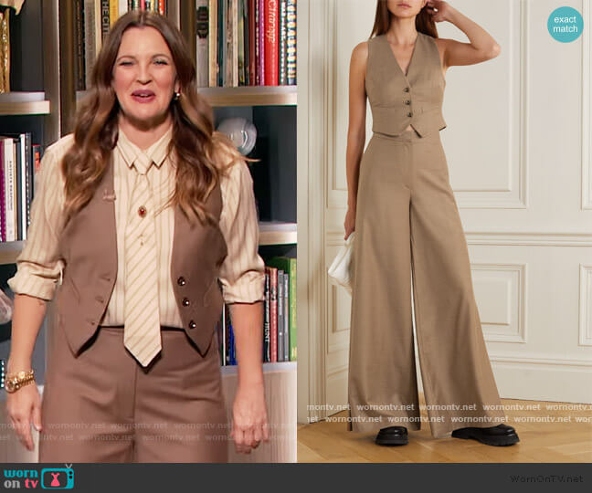 Gauge81 Toluca wool and cashmere-blend vest worn by Drew Barrymore on The Drew Barrymore Show