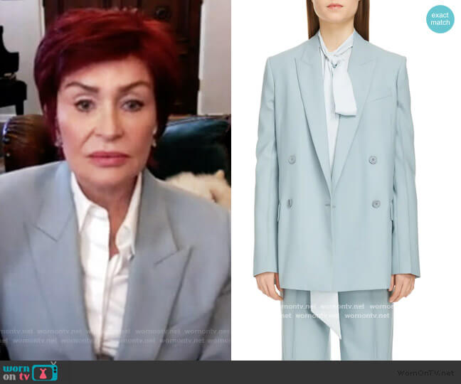 Givenchy Double Breasted Summer Wool Blazer worn by Sharon Osbourne on The Talk