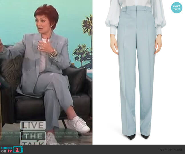 Givenchy Straight Leg Wool Pants worn by Sharon Osbourne on The Talk