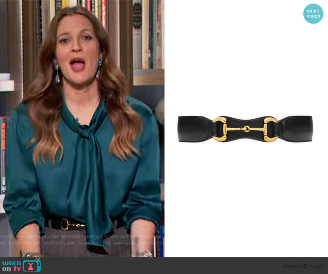Gucci Horsebit leather belt worn by Drew Barrymore on The Drew Barrymore Show
