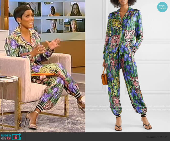 Gucci Printed silk-twill shirt worn by Tamron Hall on Tamron Hall Show