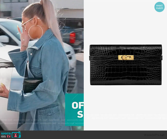 Hermes Kelly Wallet worn by Khloe Kardashian on Keeping Up with the Kardashians