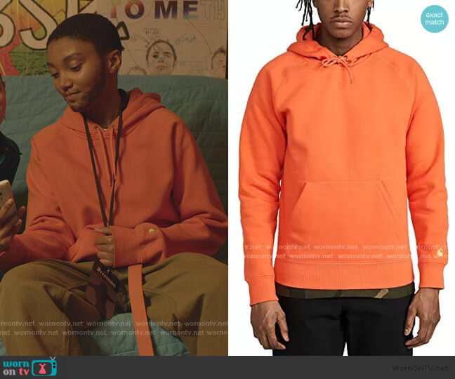 Carhartt WIP Hooded Chase Sweatshirt worn by Caitlin Poythress (Jordan Kristine Seamón) on We Are Who We Are